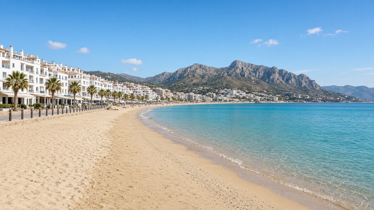 Plage et vieille ville d'Altea