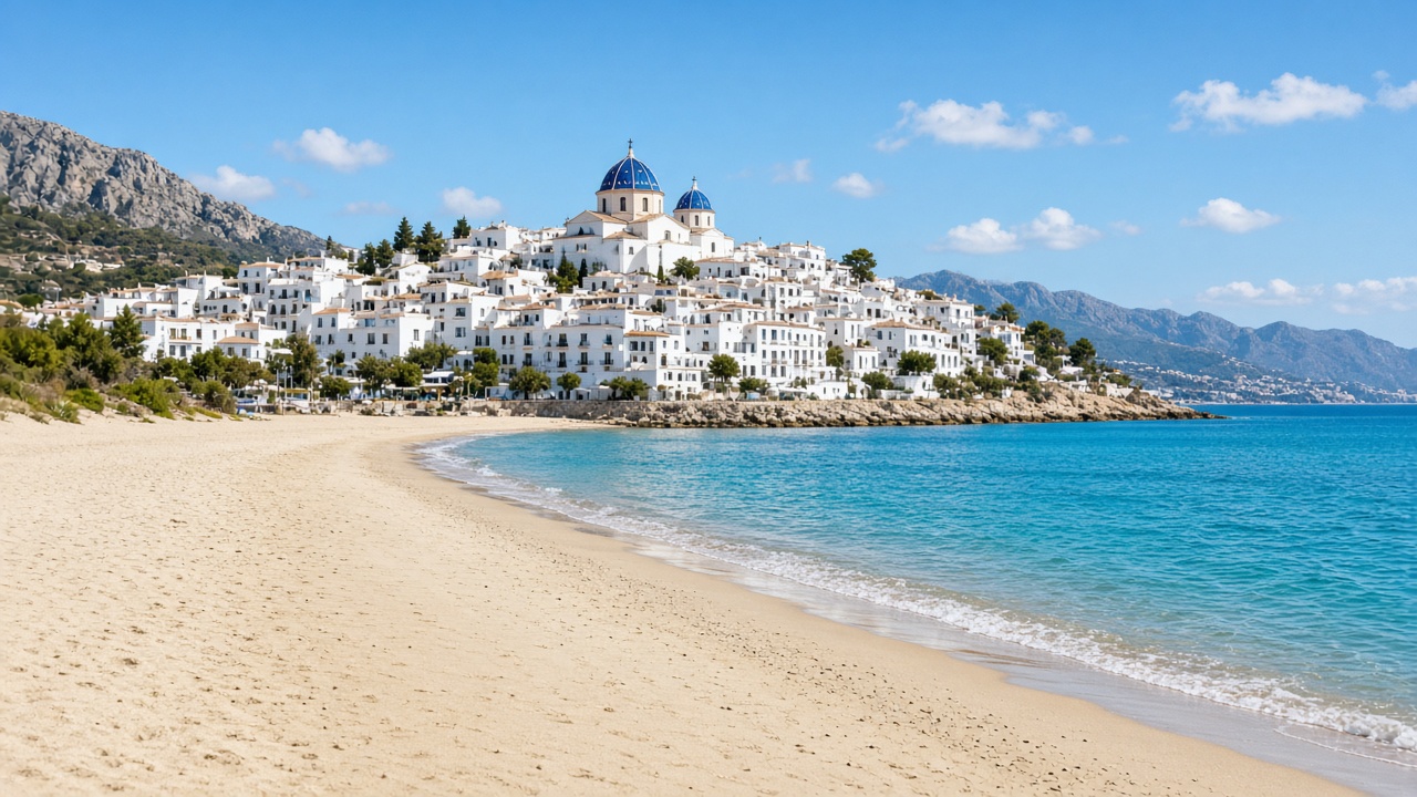 Plage et vieille ville d'Altea
